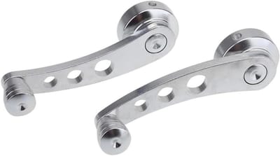 Raamhendels Auto - Vensterkrukken Vervanging - Auto Interieur - Universele Pasvorm - 2 Stuks - Zilver