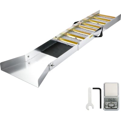 Opvouwbare Aluminiumlegering Goudwasbak, Compacte 50  Goudwasbakken voor Goud, Lichtgewicht Goudwasapparatuur, Draagbare Goudwasbakken met Miner's Moss,