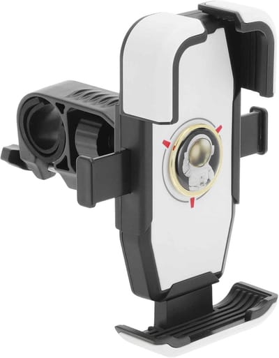 Fietsstuur Mobiele Telefoon Houder Motorfiets Scooter Roterende Smartphone Houder voor 4,5-7 Inch Smartphone Wit Goud