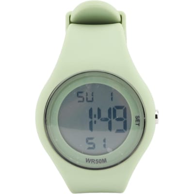 Kinderen Digitaal Horloge Waterdicht Alarm Stopwatch EL Achtergrondverlichting Stappenteller Kalender Chronograaf lichtgroene kleur