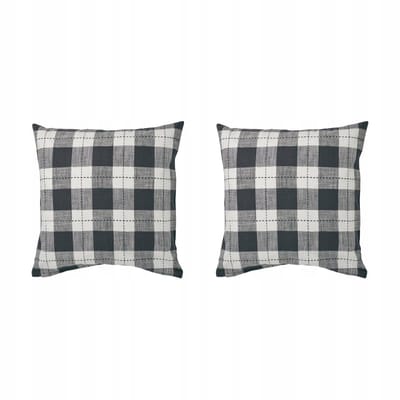 2x Antraciet Kussensloop 50x50 cm - Katoen, Gerecycled