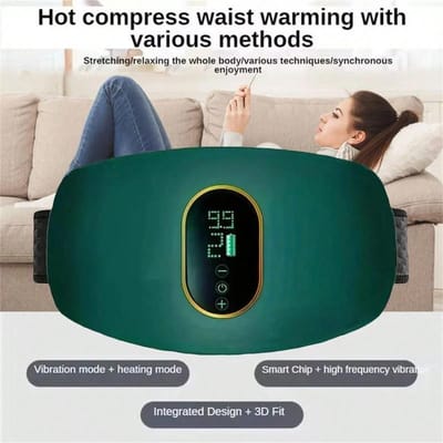 Buikmasseer Thuis Buikmassage Instrument Lichaamsmassage 3 Modi USB Oplaadbaar Slimme Taillemasseer groen