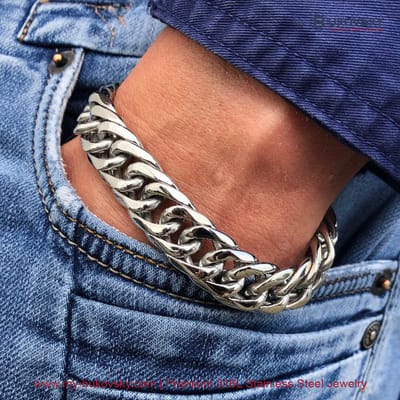 Bukovsky - Stalen Armband - "Chase Extra Small" - 17 cm - Junior - Zilverkleur - Gepolijst - Glanzend - Rvs - 316L Stainless Steel