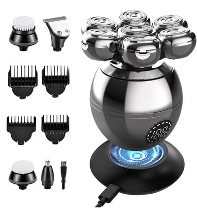 10-in-1 Scheerapparaat Mannen - Head Shaver - Scheerapparaat met Trimmer - Elektrische Shaver - Wet&Dry - Baardtrimmer Mannen