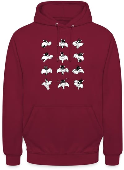 Looney Tunes Sylvester Facial Expressions Hoodie Unisex