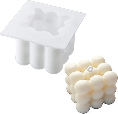 kaars mal bolletjes groot- kaarsmal bubbles - siliconen mal - zelf kaarsen maken - gips gieten - Kubus