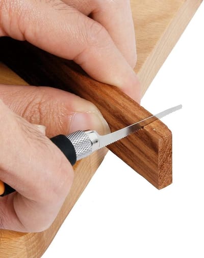 Mini Zaag Set - Hobby Snijgereedschap - Kleine Klussen - Inclusief Bladen - 15 cm Lengte - Metaal
