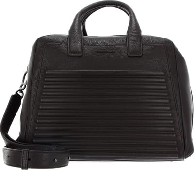 MANDARINA DUCK Leren Handtas Schoudertas I-Con Tote Mole Bruine