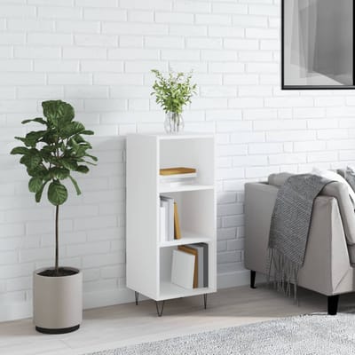 vidaXL - Dressoir - 34,5x32,5x90 - cm - bewerkt - hout - wit
