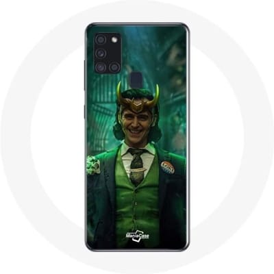 Coque maniacase pour Samsung Galaxy A21S Loki Thor Ragnarok avec Casque Affiche Personnage Série Saison 1 noir