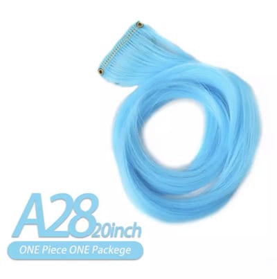Clip in hairextension - Lichtblauw- plukje lichtblauw - clip in haar -