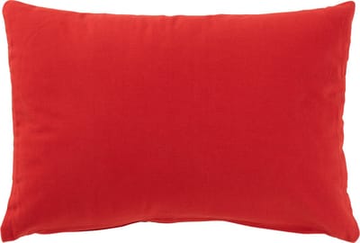 J-Line kussen Rechthoek Joyful - fluweel - rood/wit