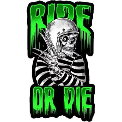 Motorfiets stickers Lethal Threat Ride Die