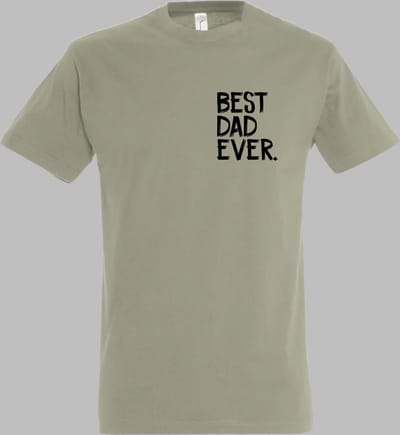 Shirt voor Papa-Vaderdag cadeau shirt-best Dad ever met kindernaam-namen-Maat S