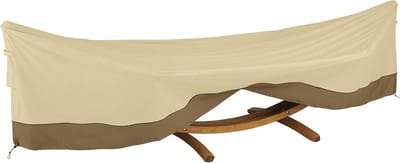 Veranda Deluxe ingelijste hangmat en standaard - stevig frame en comfortabele ligging, afwerking in natuurlijke tinten