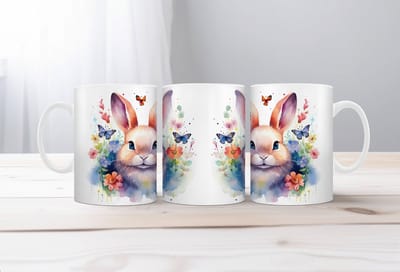 Auqarel koffiemok Konijn 6