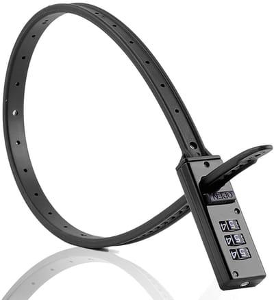Dailygoods - Fietsslot met code - Diefstalbeveiliging voor fiets - 56 cm - Zwart - Draagbaar elektrisch scooterslot - Geschikt voor helm, fiets, scoot...
