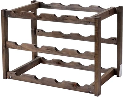 Wijnrek MCW-B58, flessenrek wijnrek wijnhouder, spar 3 planken ~ 1 stuk