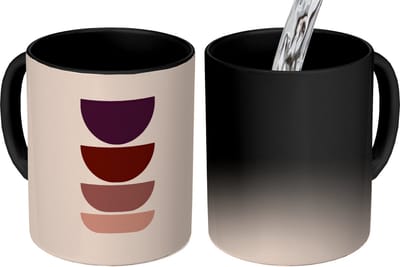 Magische Mok - Foto op Warmte Mokken - Koffiemok - Harmonieus - Symmetrisch - Rood - Magic Mok - Beker - 350 ML - Theemok