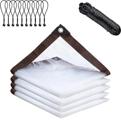 Waterdicht Transparant Dekzeil 1,5 x 1,5 m - Perfect voor Buiten, Terras, Kippenhok en Balkon