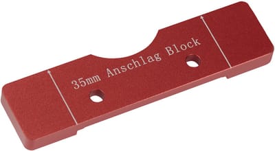 SOTECH Aanslagliniaal voor precisieboormal T45, T48, T52 Aanslagblok speciaal voor sensorschakelaars met cup-Ø 35 mm