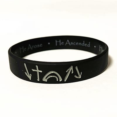 VANDAAG VERZONDEN - Armband - Siliconen - 1 Armband - Christelijk - Jezus - Zwart