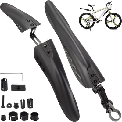 Mudguard Set voor Mountainbike, Geschikt voor 24-29 Inch Fietsen, Eenvoudig te Monteren, Duurzaam en Lichtgewicht Plastic