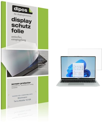 dipos – 2x Matte Beschermfolie geschikt voor Wortmann Terra Mobile 1610R | Krasbestendige & antireflecterende Screenprotector Ultra-Thin