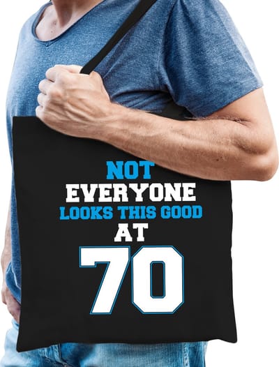 Not everyone looks this good - at 70 verjaardag - cadeau - tasje - zwart - voor heren