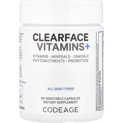 Codeage, Clear Face Vitamine+, 90 capsules