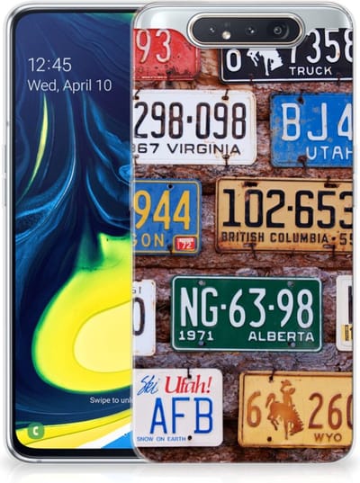 Samsung Galaxy A80 Siliconen Hoesje met foto Kentekenplaten