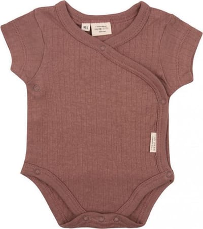 Little Indians Rib Romper Korte Mouw Burlwood 0-1 Mnd