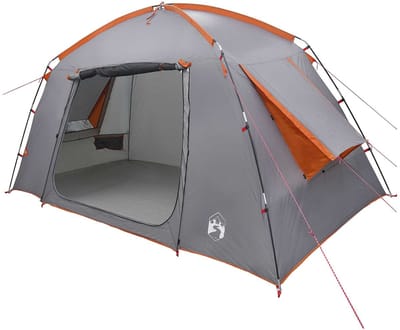 vidaXL - Huisje - Tent - Grijs - en - Oranje - 300 - x - 210 - x - 156 - cm - Polyester