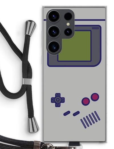 Case Company® - Hoesje met koord geschikt voor Samsung Galaxy S23 Ultra hoesje met Koord - Game On - Telefoonhoesje met Zwart Koord - Bescherming aan alle Kanten en Over de Schermrand
