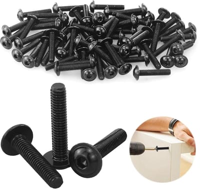 66 Pcs M4X20 Lens Head Screws, Flange Hex Socket Head Screws, Stainless Steel Round Head Screws, for Home Appliances - ShopVlot