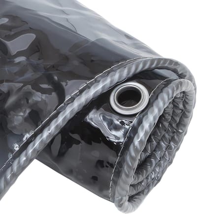 Dekzeil - Beschermhoes - Waterdicht Beschermen - Zwaar Belastbaar PVC - 05 x 25 m - Zwart Transparant