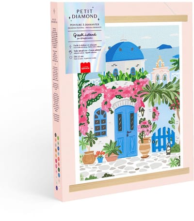 La Petite Epicerie Diamond Painting Kit "Greek Island" 329g H33xW25.5xL3.5cm Creatieve | Hobbyset | kinderen en volwassenen