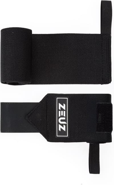 ZEUZ 2 Stuks Wrist Wraps voor Fitness & CrossFit – Polsband voor Links & Rechts – Krachttraining – Polsbrace – Zwart