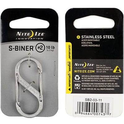 NITE Ize NI-SB2-03-11 Karabijn S-Biner Gr. 2 50 mm x 22 mm 1 stuk(s)