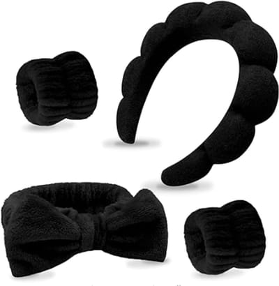Set van 4 Zachte en Duurzame Haarbanden voor Make-up en Gezichtsverzorging, Perfect als Cadeau voor Elke Gelegenheid