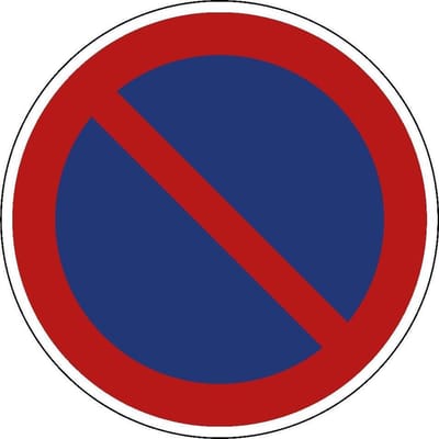 Verboden te parkeren bord, kunststof, E1 150 mm