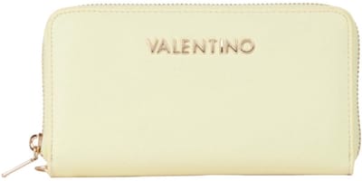 VALENTINO portemonnee Delia Re Zip Around Wallet Vaniglia Lichtgeel