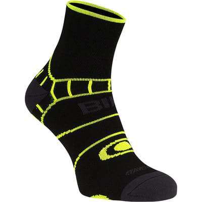 Avento Wielrensokken met Climayarn - Zwart/Fluorgeel - 35-38