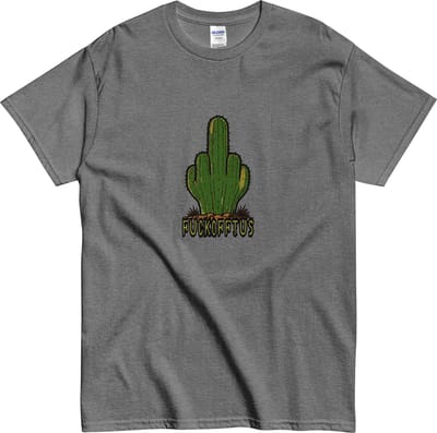 Grappig Stoer Tshirt Mannen en Vouwen - Fuck Off - Grijs - S