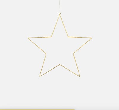 Sirius Liva Kerstster - Kerst - Ster - Lichtdecoratie figuur - Transparant, goud - 80 LED lampjes - Ø70 cm