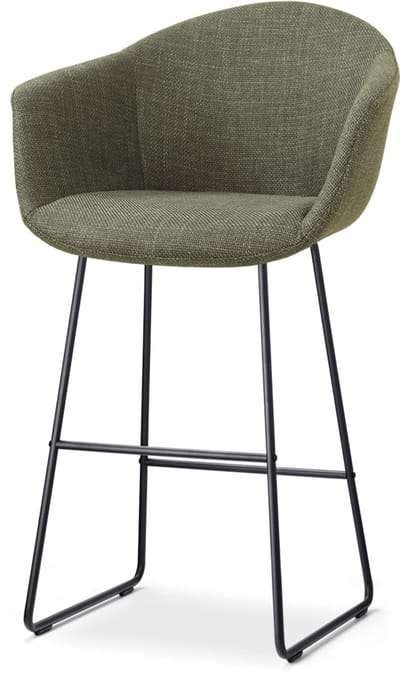 Nolon Nino-Otis barkruk forestgroen - zwart onderstel - 75 cm