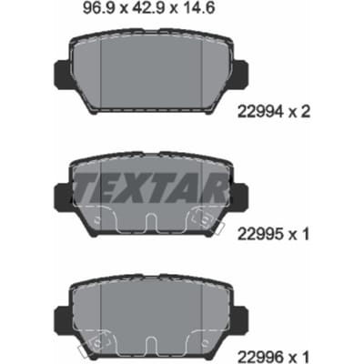 Remblokset TEXTAR 2299401, achter