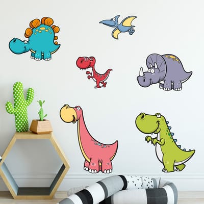 Muursticker dinosaurussen | kinderkamer jongen muurdecoratie versiering |