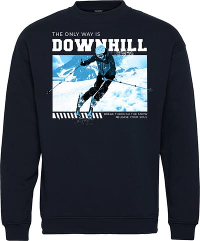 Sweater Ski Downhill | Apres Ski Verkleedkleren | Fout Skipak | Apres Ski Outfit | Navy | maat XS