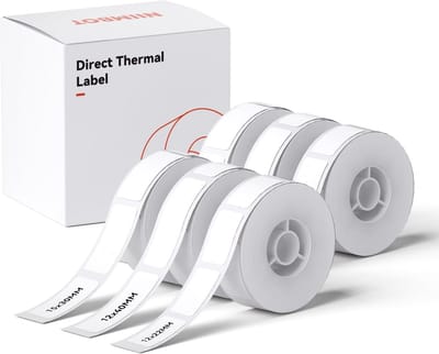 Zelfklevende Thermische Etiketten 12 x 22 mm, 12 x 40 mm en 15 x 30 mm - Geschikt voor D110 D11 D101 printers, 6 Rollen